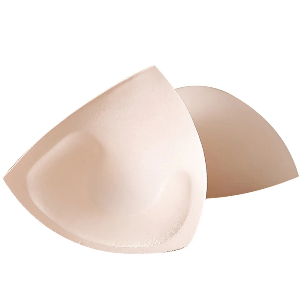2 Pair Women Intimates Accessories Triangle Sponge Swimsuit Breast Push Up Padding Bra Foam Insert Cotton Chest Enhancers - Sun Studio