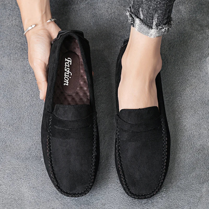 Trend Suede Men Casual Shoes Breathable Comfort Slip-on Mens Driving Shoes Fashion Men Lazy Shoes Luxury Brand Loafers Moccasins - Sun Studio