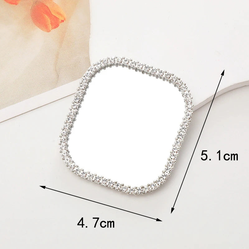 Korean Cute Heart Flower Mirror Griptok Bracket For iPhone 15 14 Samsung Universal Phone Accessories Phone Holder Grip Tok Stand - Sun Studio