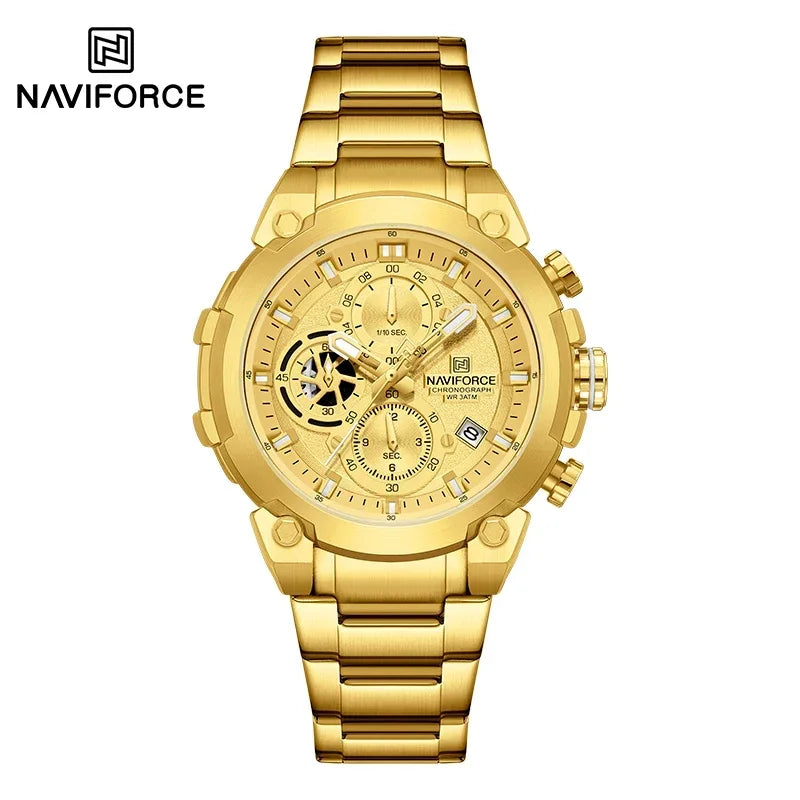 NAVIFORCE Men's Watches Top Luxury Original Quartz Wrist Watch for Men Chronograph Calendar Waterproof Man Watch Relojes Hombre - Sun Studio
