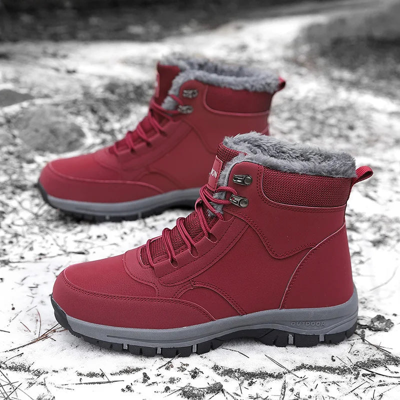 New Snow Boots Men Lace Up Mens Shoes Breathable Winter Boots For Men Casual Men Shoe Waterproof Ankle Boots Footwear Work Shoes - Sun Studio