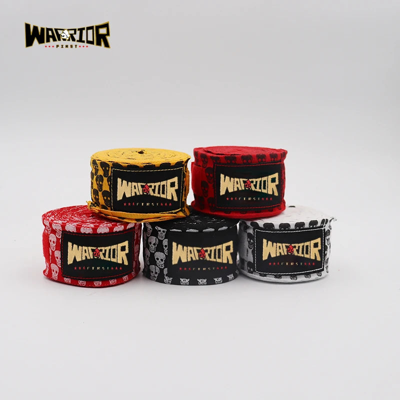 1 Pair Boxing Hand Wraps MMA Muay Thai Kick Boxing Handwraps For Training Bandages Sport Straps 3M/5M Length Skull Print - Sun Studio