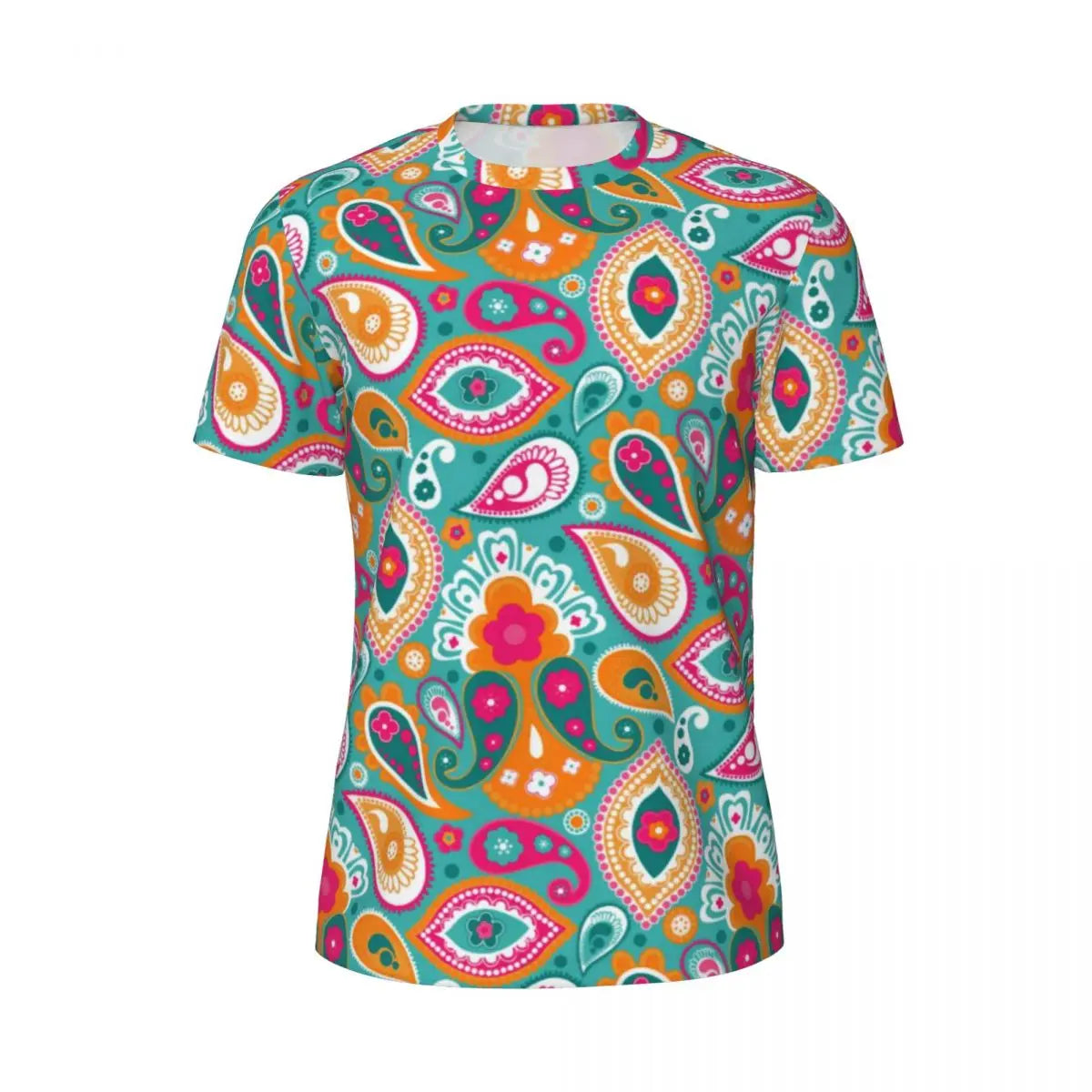 Gym T-Shirt For Man Retro Geometric 60S 70S T-Shirts Fashion Psychedelic Art Beach Tees O Neck Y2K Fun Design Tops Gift Idea - Sun Studio