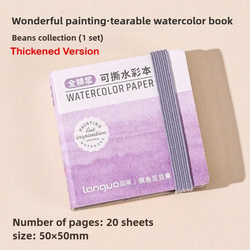 LANGUO Portable 300G Thick Cotton Watercolor Tearable Book Coated Paper Medium Rough Texture Album Sketchbooks School Stationery