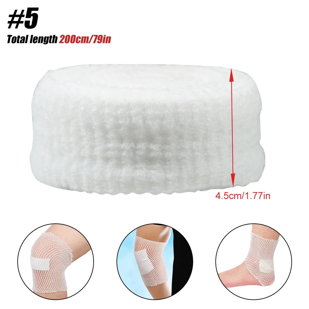 1 Roll Elastic Net Wound Dressing Net Tubular Bandage Mesh Tubing Tubular Gauze Fix Breathable Bandage Retainer for Adults Ankle - Sun Studio