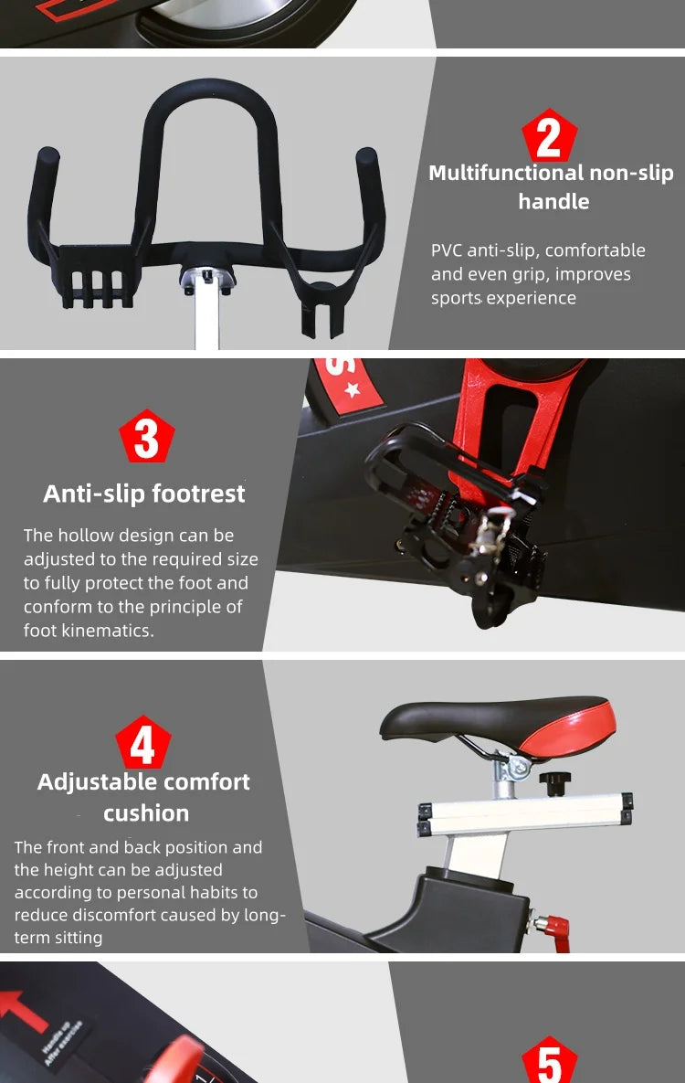 Top Sports Gym Indoor Professional Magnetic Body Fit Exercise Spinning Bike Stable Pedestal Fitness Bicycle Bike For Gym Club - Sun Studio