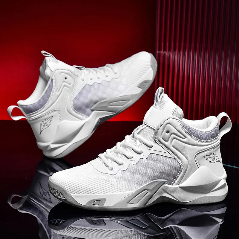 Basketball Shoes, Men's Outdoor Sports Shoes, Men's Shock-Absorbing High-Top Student Practical Basketball Shoes, Mesh Breathable Casual Shoes - Sun Studio