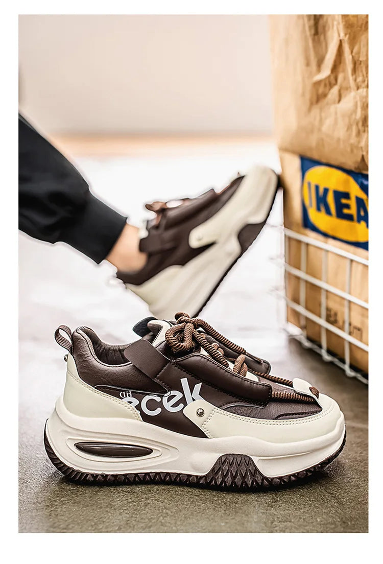 New Youth Thick Bottom Casual Sneakers Korean Edition Men's Versatile Breathable Running Shoes High Quality Zapatos para hombres - Sun Studio