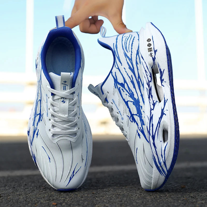Men Sport Shoes Professional Cushioned Carbon Plate Running Shoes Breathable Couple Casual Sneakers Marathon Athletic Footwear
