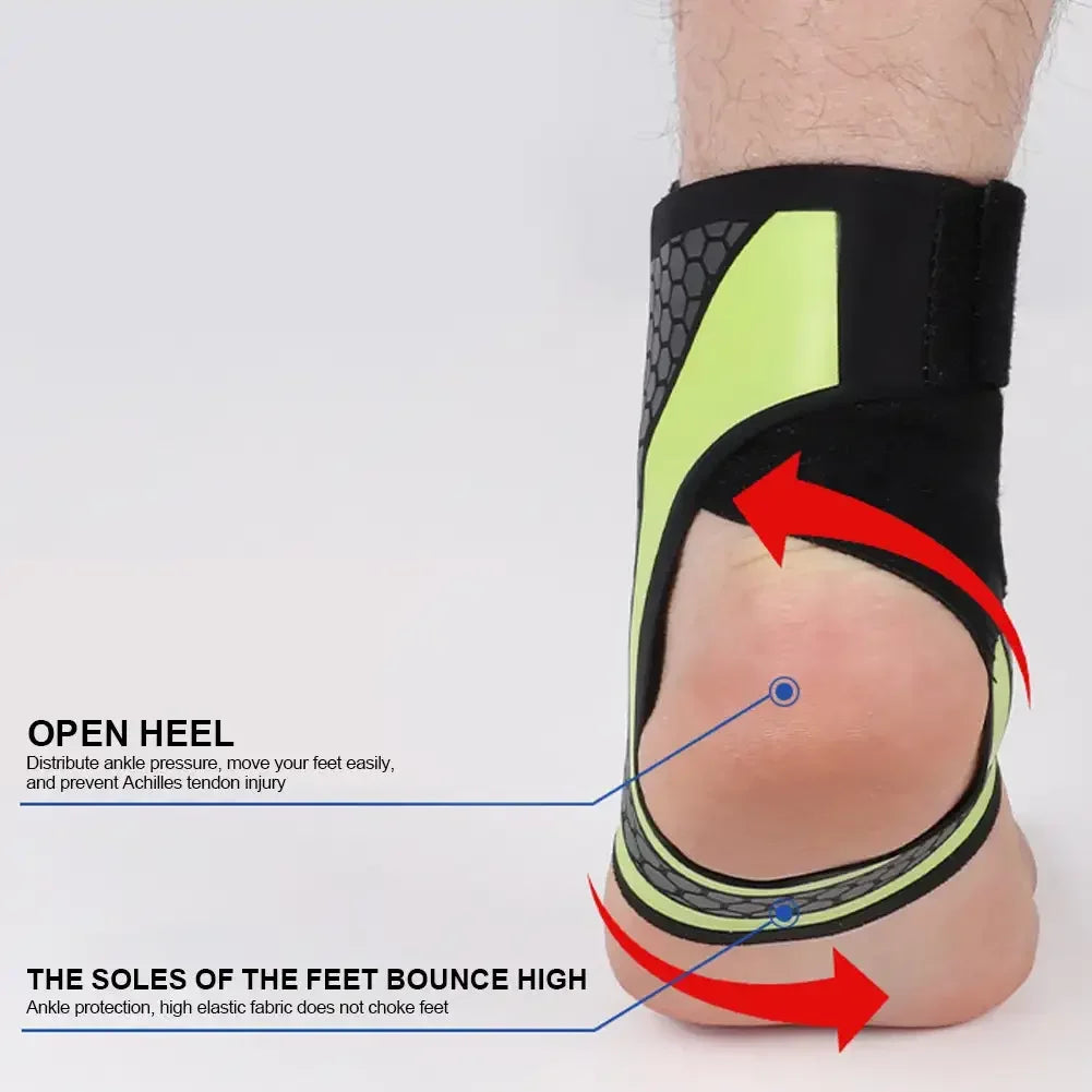 1PC Professional Y-Type Ankle Brace - High Elastic Bidirectional Compression Anti-Sprain Guard for Basketball Sports - Sun Studio