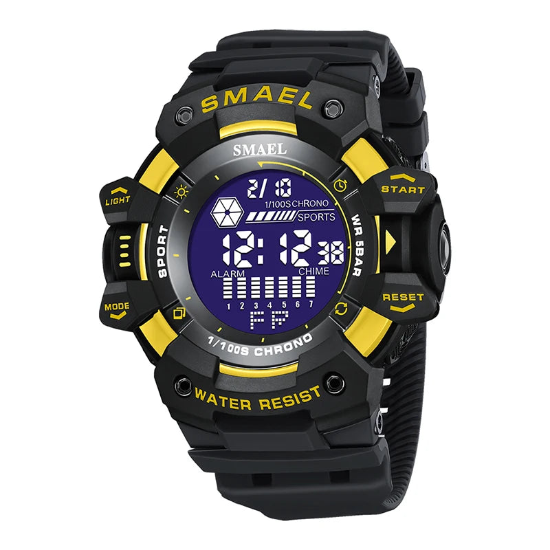 Mens Watch Military Water resistant SMAEL Sport watch Army led Digital wrist Stopwatches for male 8050 relogio masculino Watches - Sun Studio
