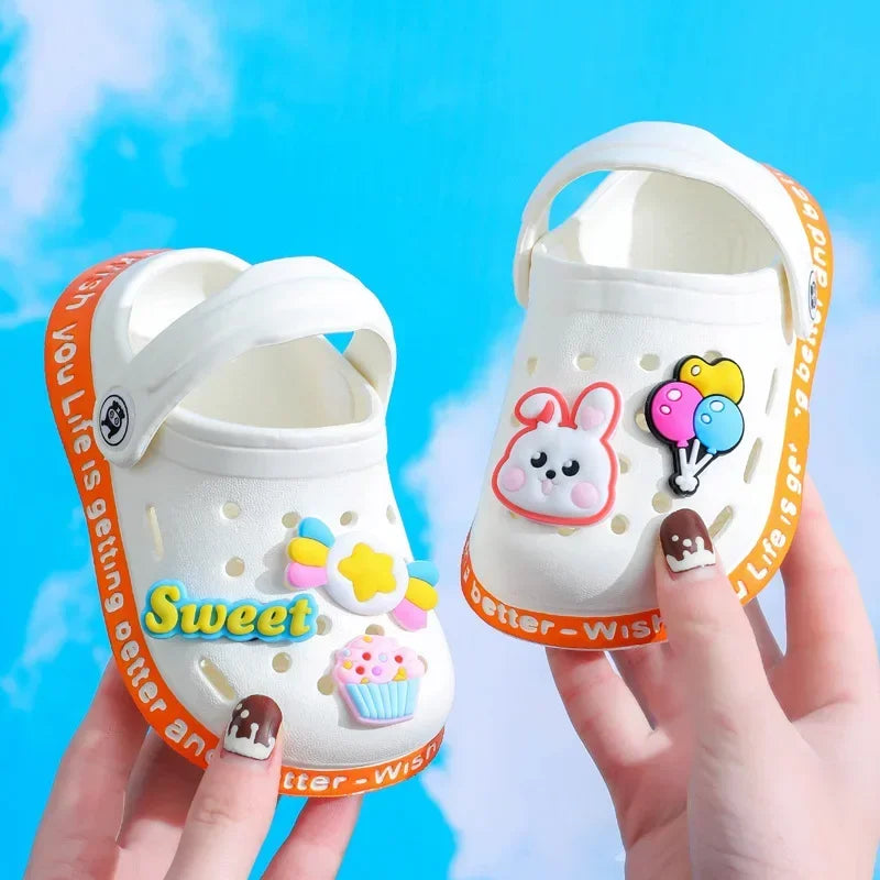 Summer Kids ShoesSandals Hole Children's Shoes Slippers Soft Anti-Skid Cartoon Design Hole Baby Shoes Sandy Beach For Boys Girls - Sun Studio