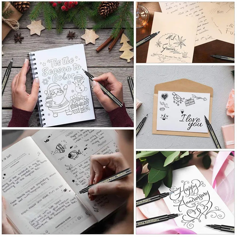 Guangna Calligraphy Pen Beautiful Pen Soft Head Addable Ink Brush/Medium/Fine/Extra-fine Practice Pen Wedding Signature Pen - Sun Studio