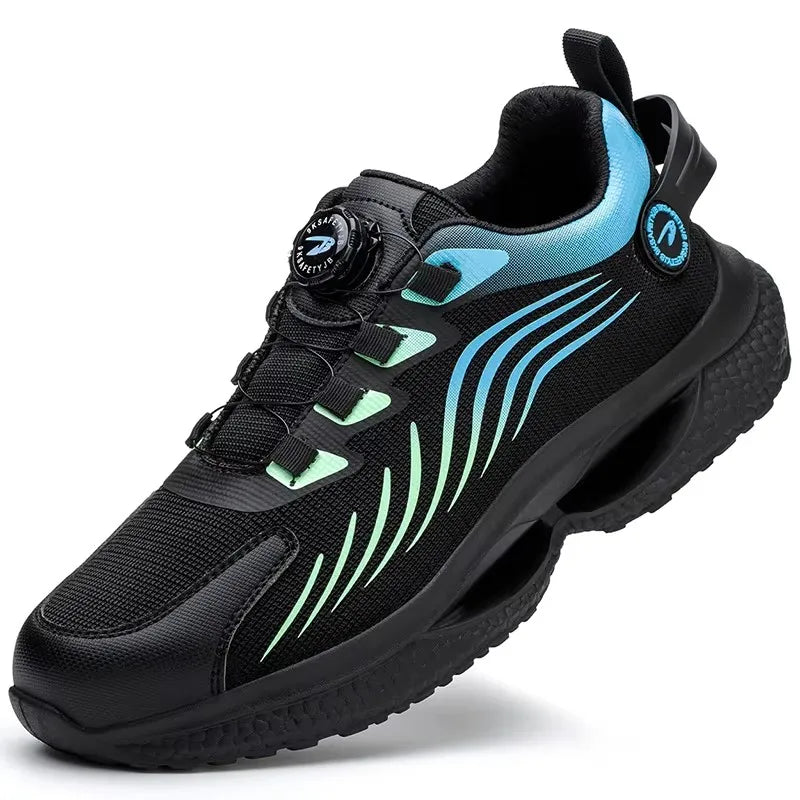 2026 Security Safety Shoes Men Rotating Button Work Sneakers Indestructible Shoes Puncture-Proof men Sport Shoes Steel Toe Boots