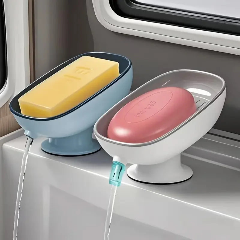 Soap Storage Box – PS Material, Uncovered, Double-Layer with Drainage Plate, Detachable - Sun Studio