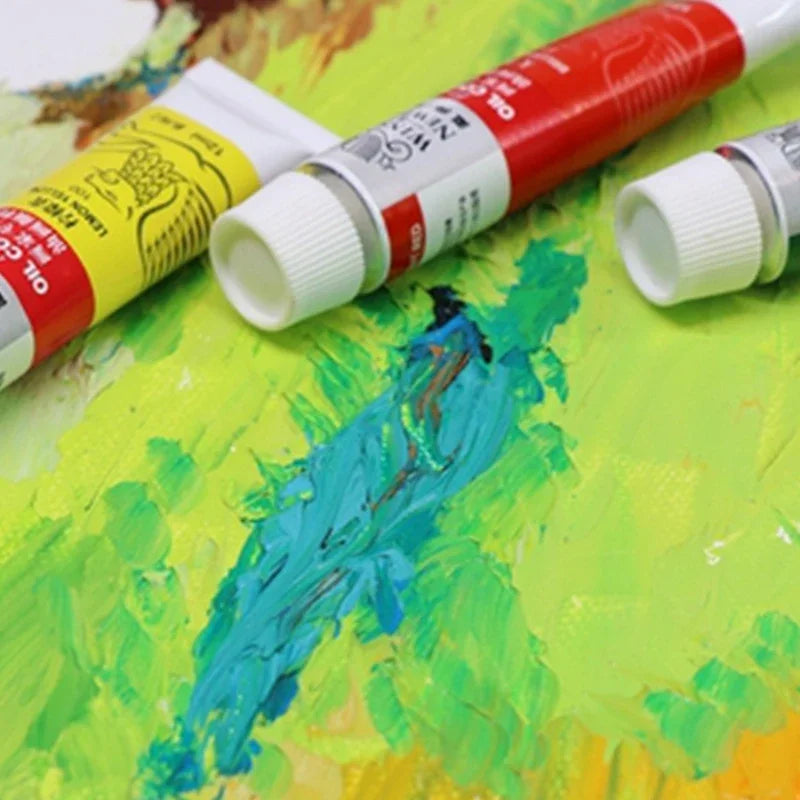 Winsor & Newton 12/18/24 Colors Professional Color Oil Paints 12ml Tube Painting Pigments With Brush And Palette Art Supplies - Sun Studio