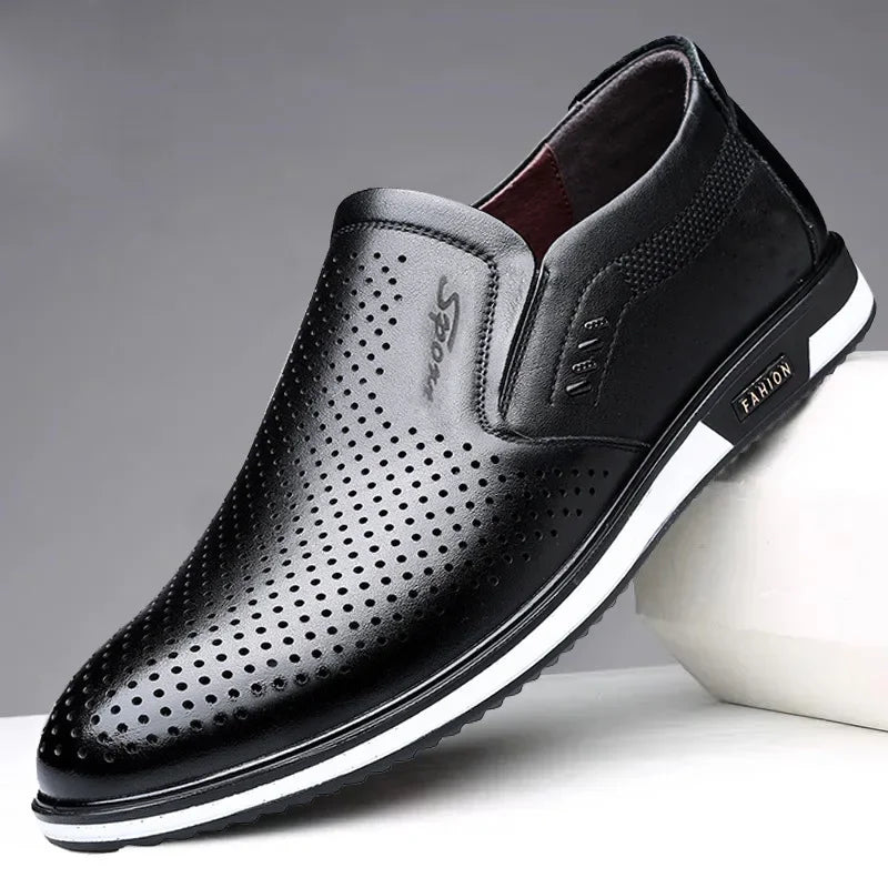 Brand Leather Shoes for Men Designer Loafers High Quality Adult Moccasins Men Driving Shoes Male Footwear Men's Formal Shoes - Sun Studio