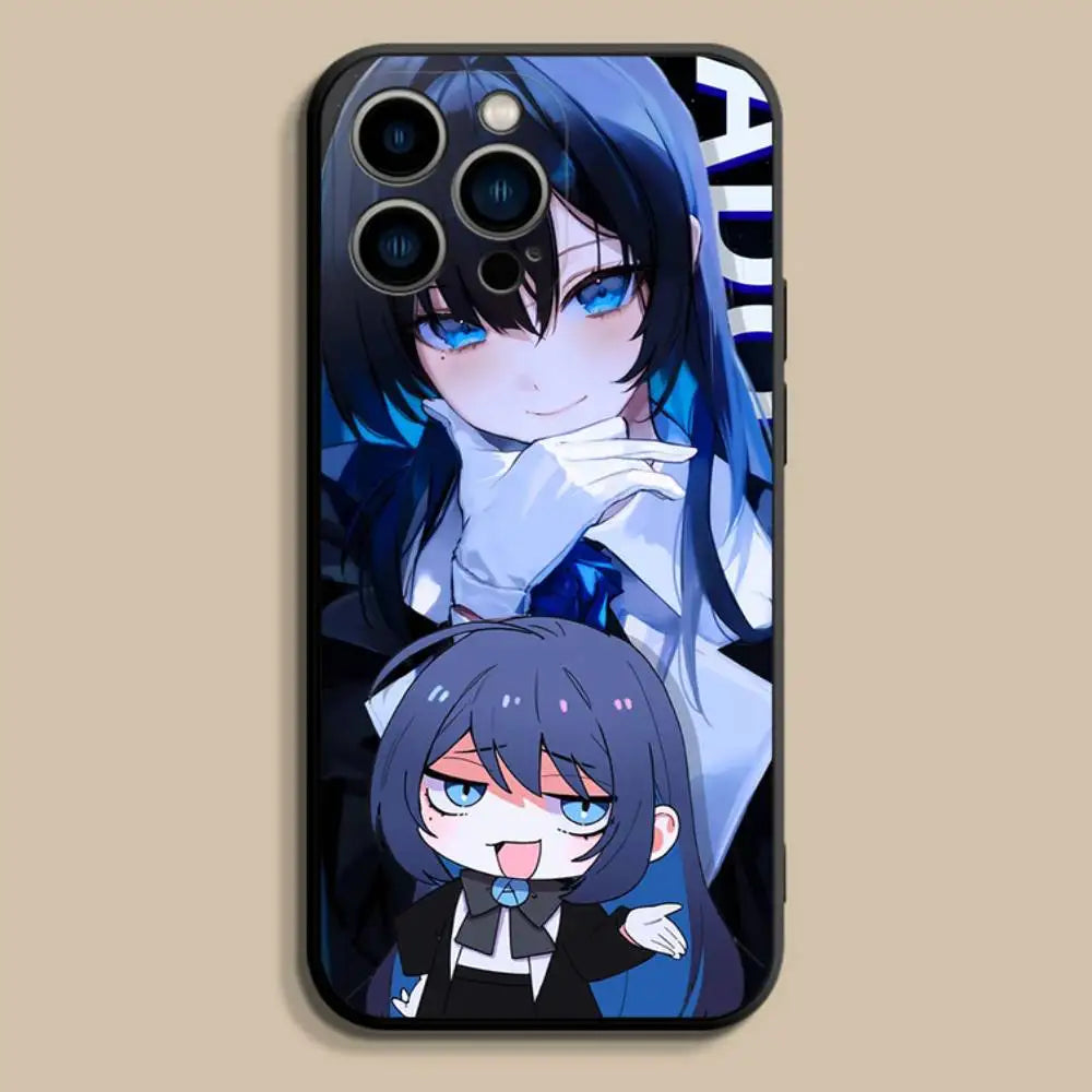 A-Ado Japanese Singer Phone Case For iPhone 17,16,15,14,13,12,Pro,Max,Plus,E,SE4,Air,Mini Black Soft Cover - Sun Studio
