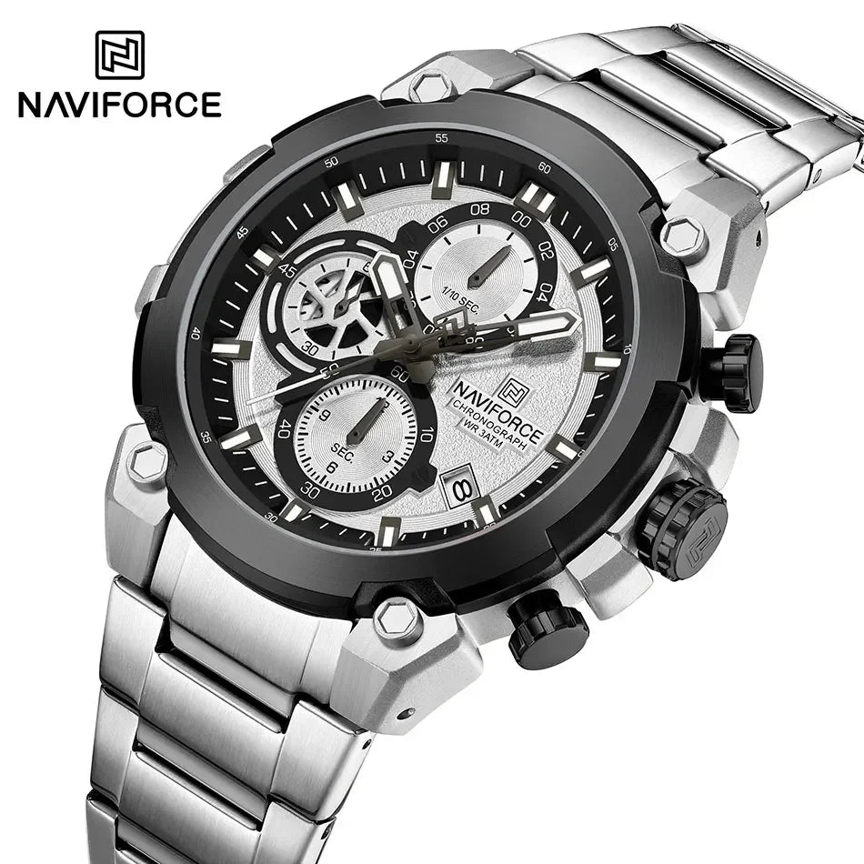 NAVIFORCE Men's Watches Top Luxury Original Quartz Wrist Watch for Men Chronograph Calendar Waterproof Man Watch Relojes Hombre - Sun Studio