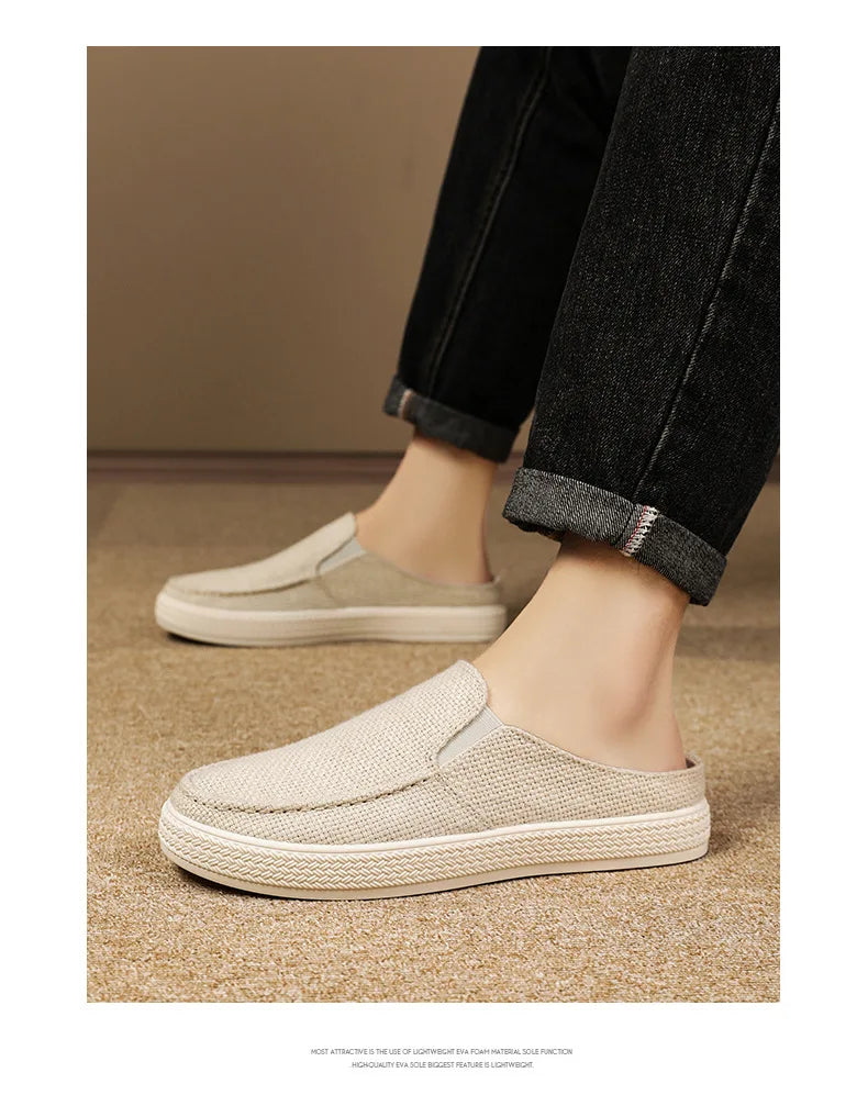 Half Slipper Man Shoes Summer Breathable Casual Comfortable Wearing Outside Slippers At Home Men's Shoes Free Shipping Shoes - Sun Studio
