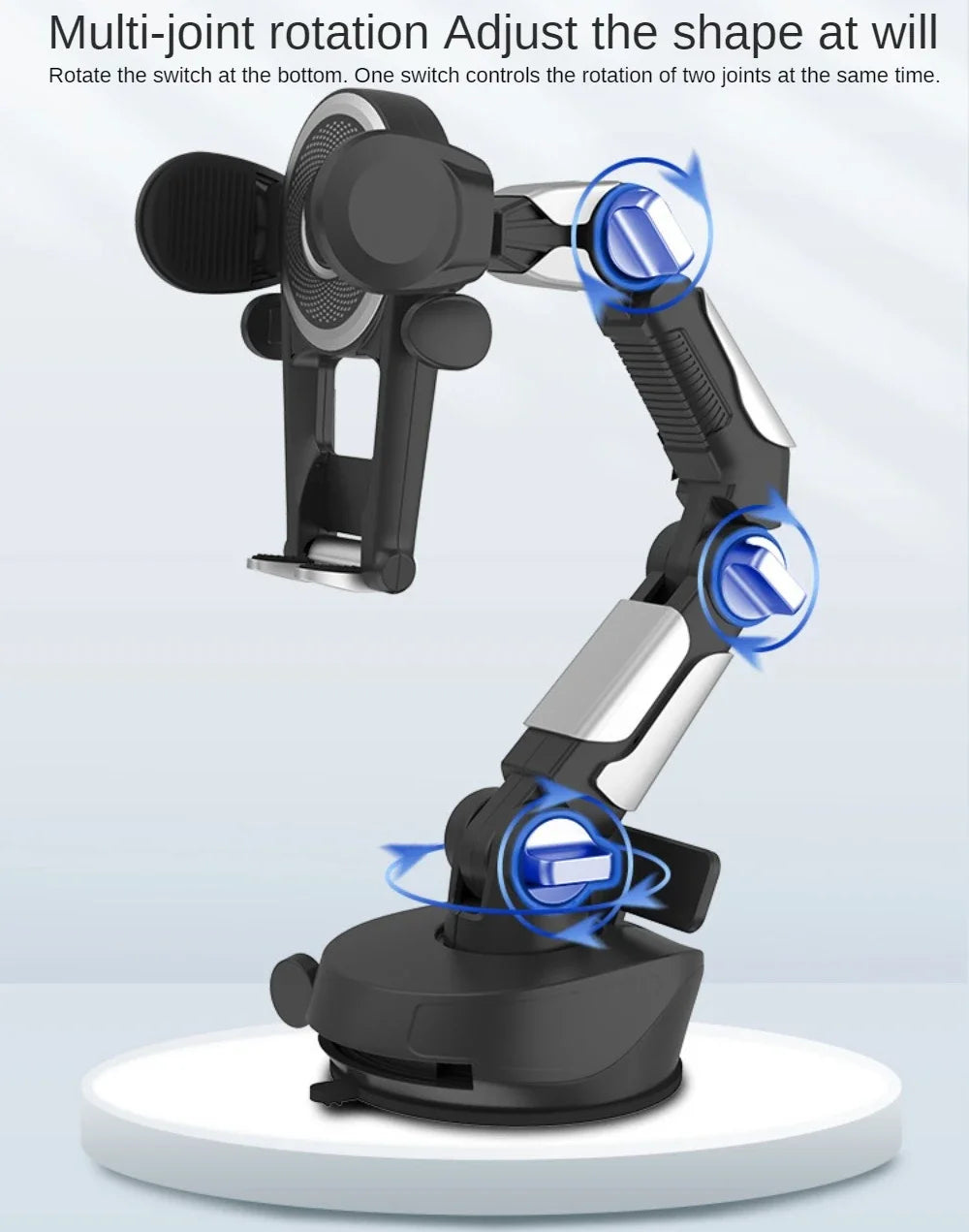 Heavy Duty Phone Mount for Car Windshield Dashboard Long Arm Suction Cup Phone Stand Holder 4.7-6.8inch Smartphone GPS Mount - Sun Studio