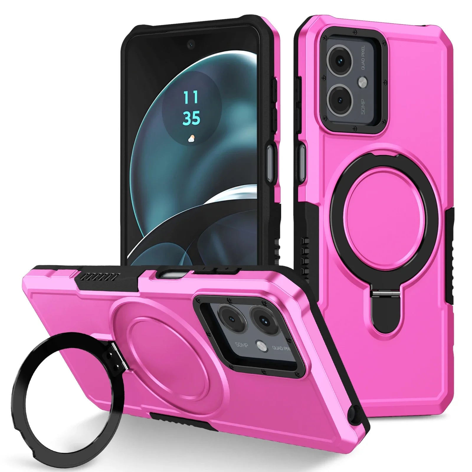 Military Grade Armor Case For Motorola Moto E14 G04S G04 G24 G54 G14 G84 G22 E13 Cover Shockproof Stand Holder Coque Shell Funda - Sun Studio