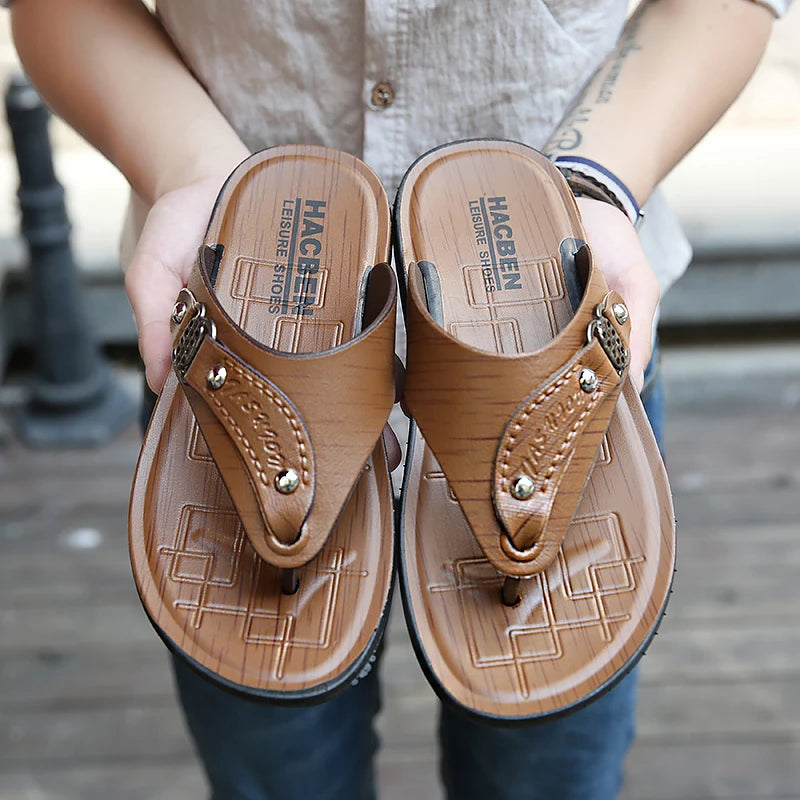 Flip Flops Men Summer Slippers For Men Comfortable Outdoor Beach Shoes Male - Sun Studio