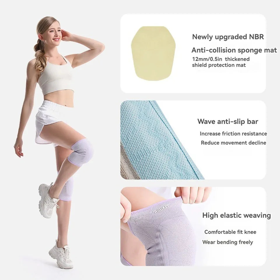 AOLIKES Volleyball Knee Pads, Knee Protector Support for Children,Teenagers,Adult,Professional Grade Knee Pads for Dance,Cycling - Sun Studio