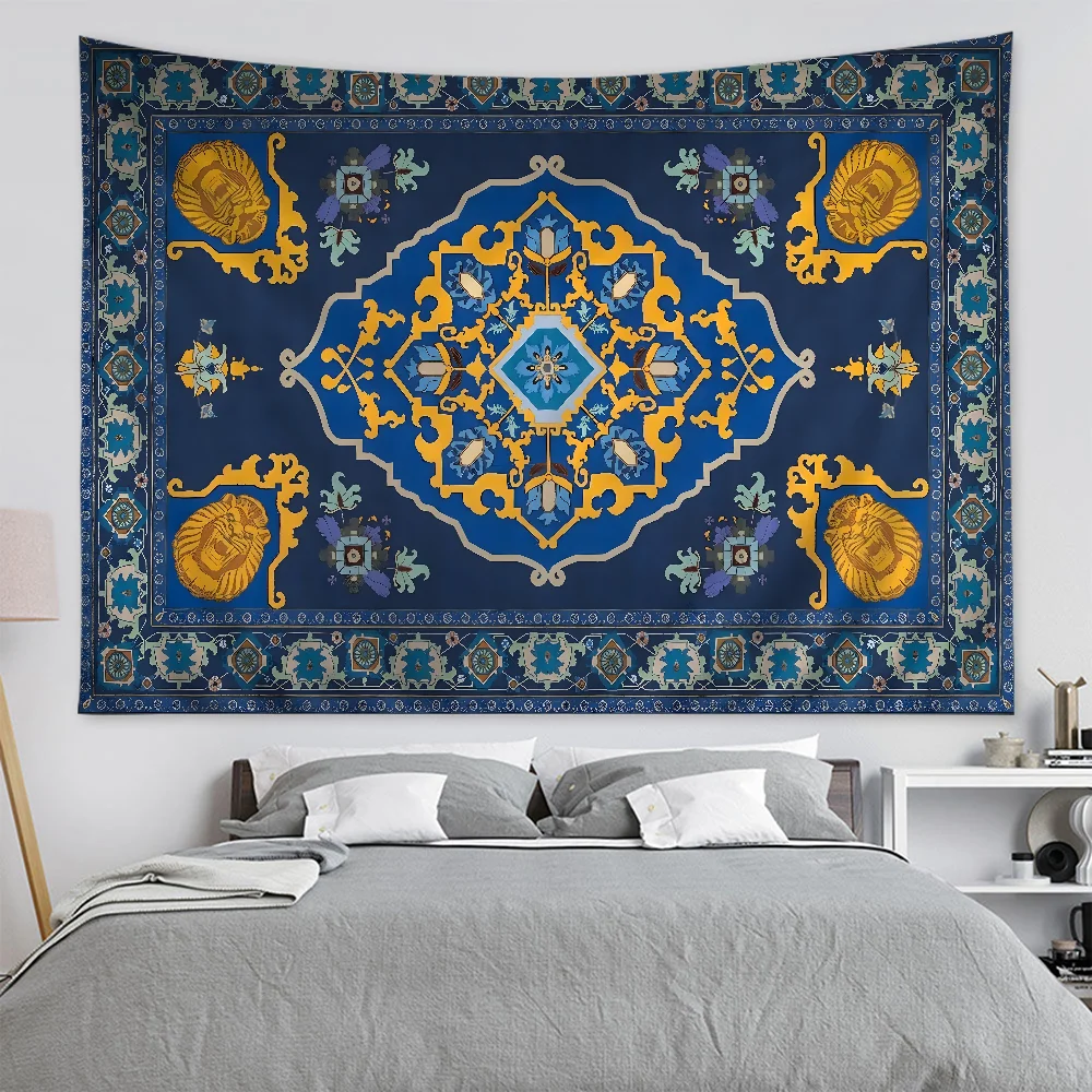 Luxury American Retro pattern Customizable  Cartoon Tapestry Bohemian Wall Tapestries Mandala Home Decor - Sun Studio