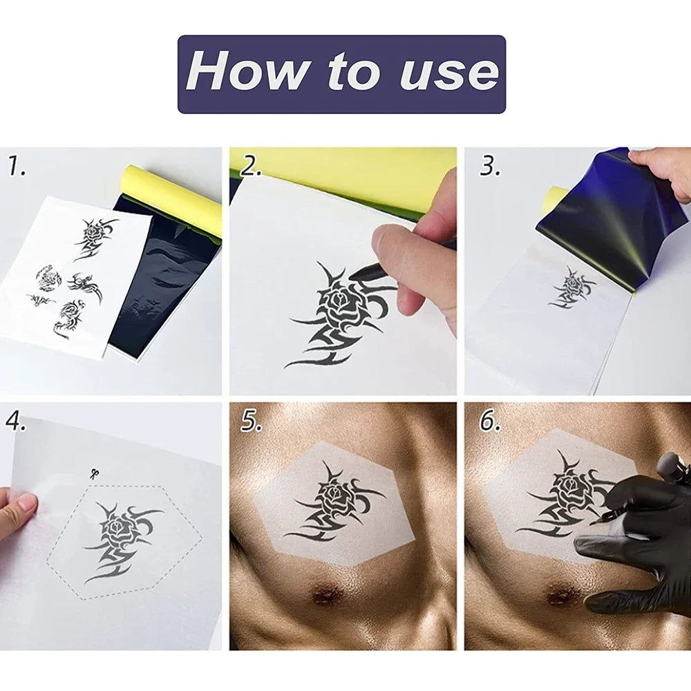 10/30/50pcs Tattoo Transfer Papers A4 Size Tattoo Thermal Printer Copier Stencil Papers for Tattoo Transfer Machine Accessories - Sun Studio