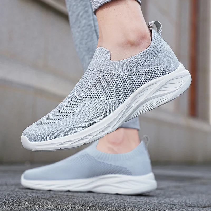 Men Casual Shoes Breathable Sneakers Men Lightweight Walking Running Shoes for Couple Slip on Loafers Zapatillas Hombre Size 48 - Sun Studio