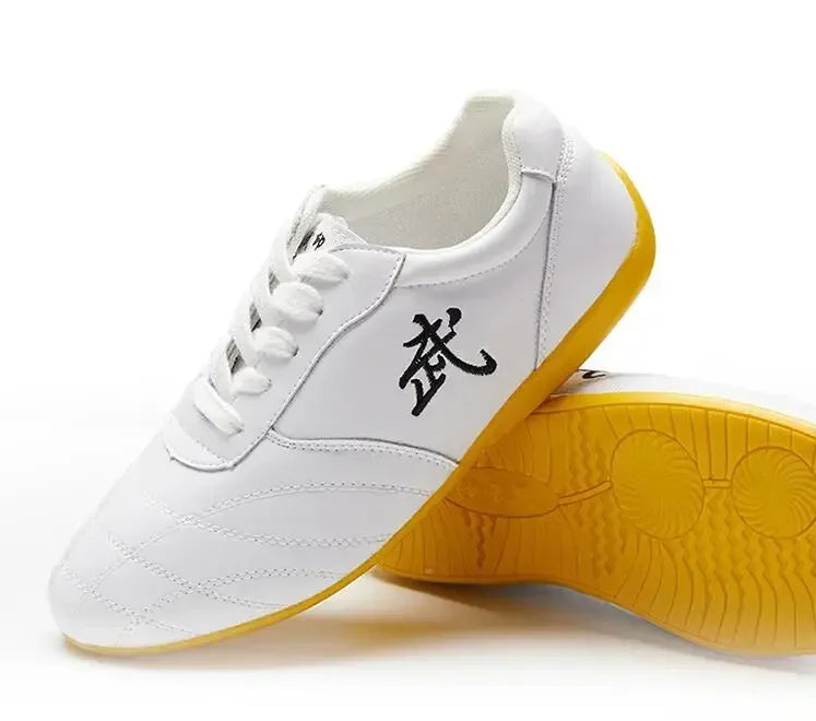 Men Woman Genuine Leather Wushu Tai Chi Kungfu Glamorous Shoe Routine Martial Arts Shoes Professional Competition Shoes big 46 - Sun Studio
