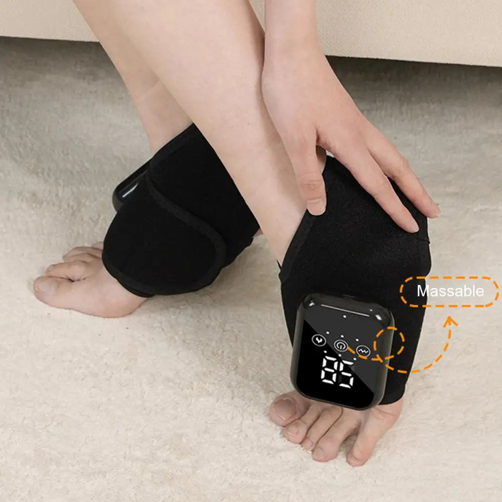 Cordless Ankle Massager 3-in-1 Heated Ankle Wrap Foot Massager with 3 Vibration Modes And 3 Heat Levels for Achilles Tendinitis - Sun Studio