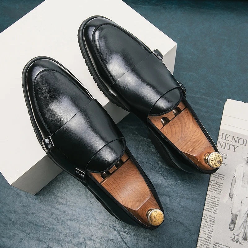2023 Man Split Leather Shoes Rubber Sole Man Business Office Male Dress Lether Shoes Genuine Leather Wedding Party Shoes Plus 46 - Sun Studio