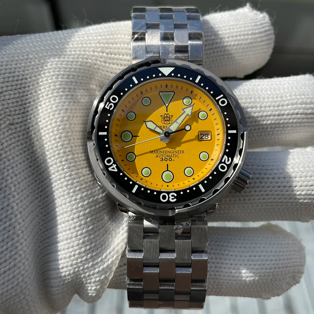 STEELDIVE SD1975 Luxury Automatic Watches Men Dive Watch 30Bar Waterproof Luminous Clock Sapphire Mirror Mechanical Wristwatch