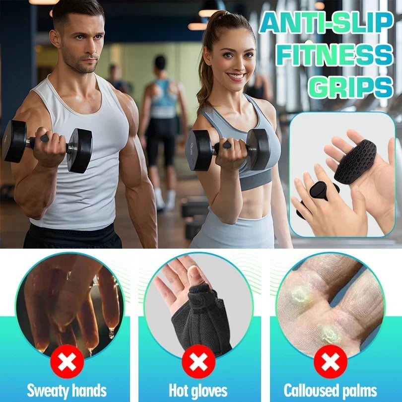 Gym Grips Fingerless Workout Gym Gloves Ergonomics Workout Grip Hand Protection Weight Lifting Grips Bodybuilding Gymnastics - Sun Studio