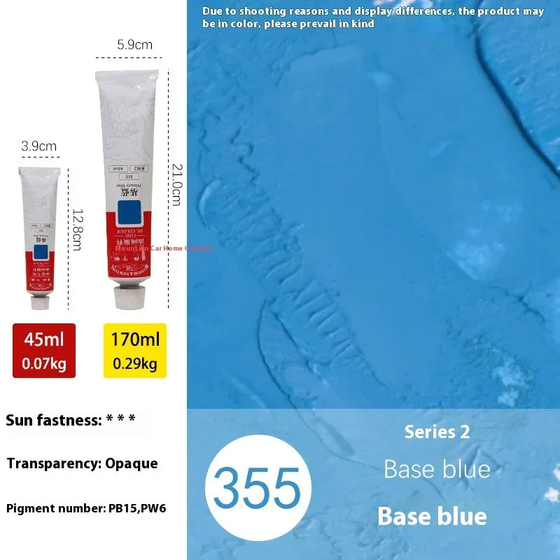45ml Oil Paint Transparent Tube Fast Drying White Gold Silver Professional Color Painting Supplies For Artists Student Beginners