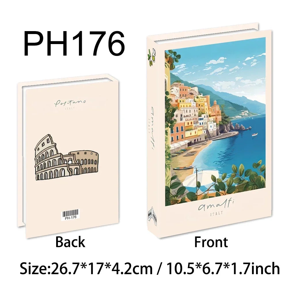 Colorful Travel Series Fake Books For Home Decor Coffee Table Ornaments Fashion Decoration Books for Living Room Amalfi Italy