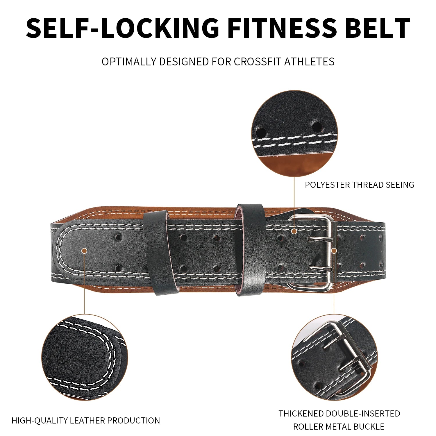 Weight Lifting Belts 10.5cm Width For Men Women, Gym Fitness Squats Belt Back Support For Powerlifting, Cross Training, Workout - Sun Studio