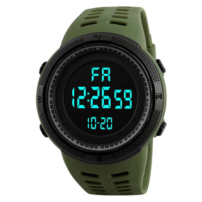 Men's Sports Watches Luxury Digital Watch Stopwatch Luminous Date Week Multifunction Fitness Electronic Wristwatch Reloj Hombre