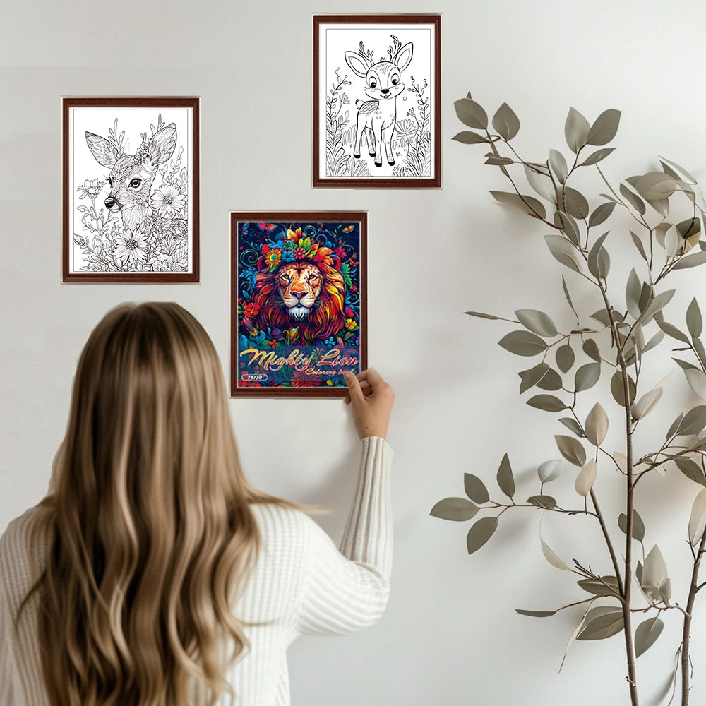 30 Sheets Stress Relief Coloring Book, 11.2x 8.3in,100gsm Thick Paper, Spiral Bound, Halloween Gift, Christmas Gift Option
