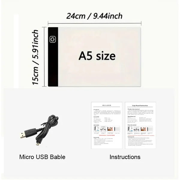 Led Drawing Copy Pad 3 Level Dimmable Board Table Animation Painting Educational Toys Gift Adjustable Light Notepad For Children - Sun Studio