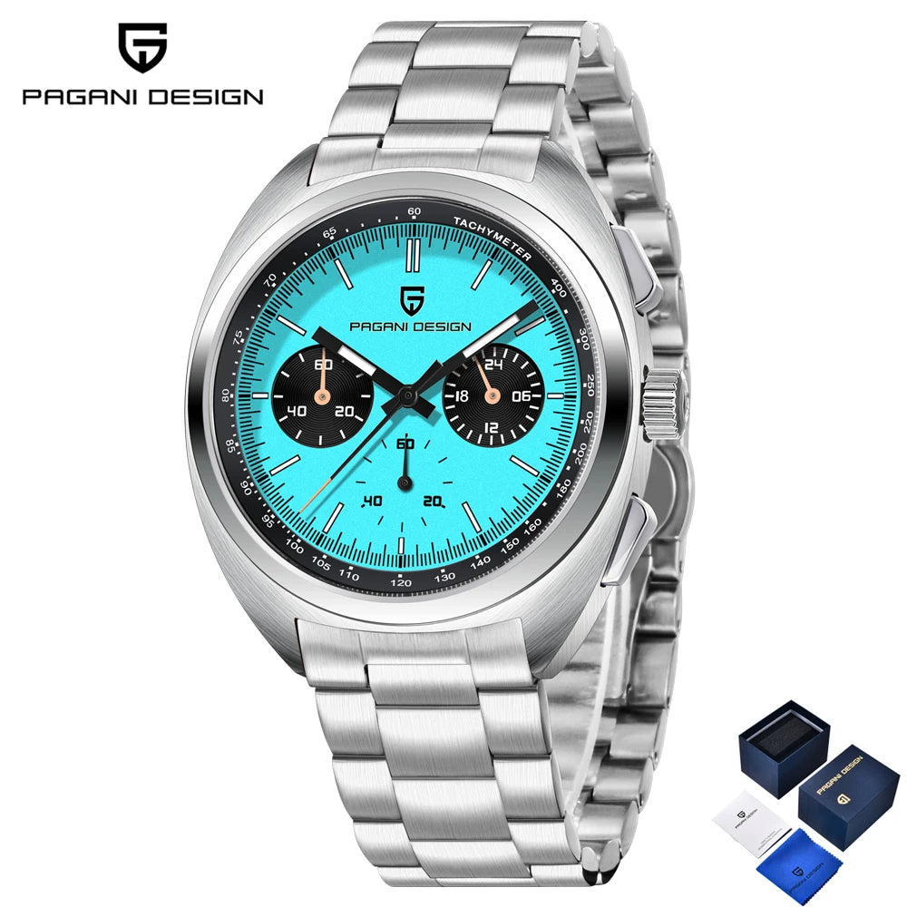 PAGANI DESIGN Panda Men's Watches 2025 Top Luxury Quartz Watch For Men Chronograph Wristwatches AR Sapphire Waterproof Luminous - Sun Studio