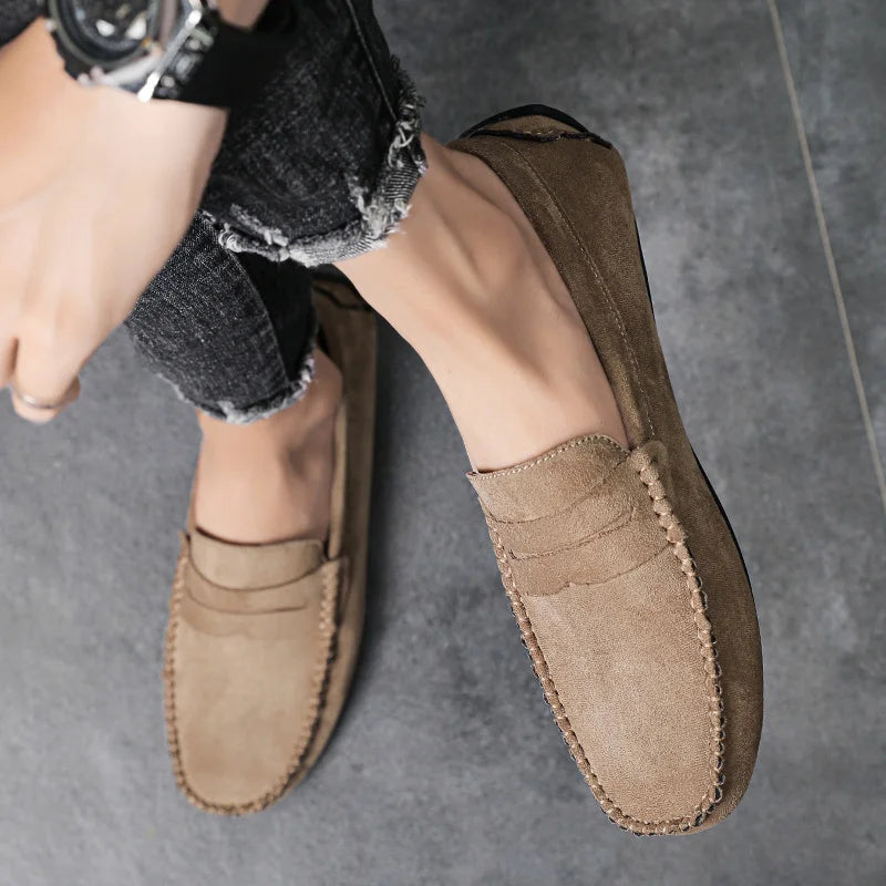 Trend Suede Men Casual Shoes Breathable Comfort Slip-on Mens Driving Shoes Fashion Men Lazy Shoes Luxury Brand Loafers Moccasins - Sun Studio