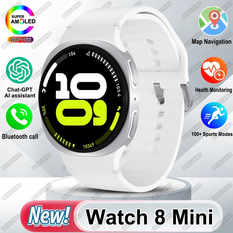 Watch 8 Mini GPS Track Smart Watch Men Women Map Navigation Bluetooth Call NFC IP68 Waterproof Compass Sport Smartwatch 2025 New - Sun Studio