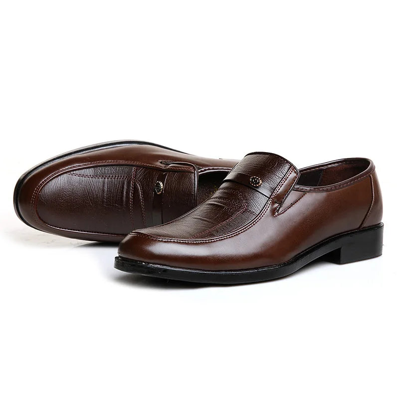2024 New Leather Shoes for Men High Quality Business Men Dress Shoes comfortable Flats Oxford Breathable Men Party Wedding Shoes - Sun Studio