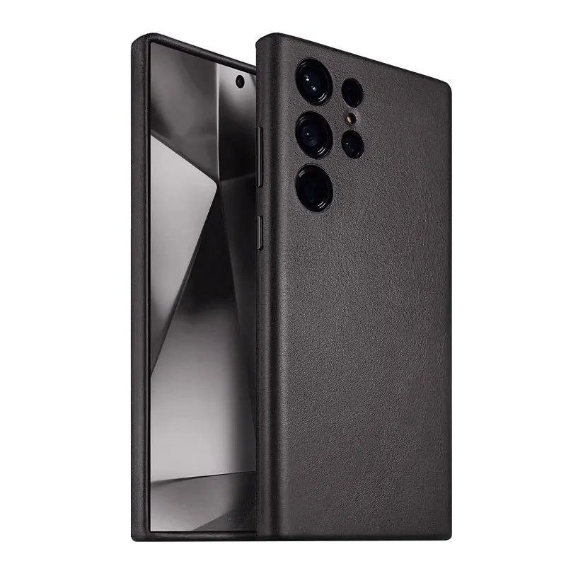 Real Pure S24 Ultra Thin Leather Case for SAMSUNG Galaxy S24 Ultra Case Colorful Official Original Design Cover - Sun Studio
