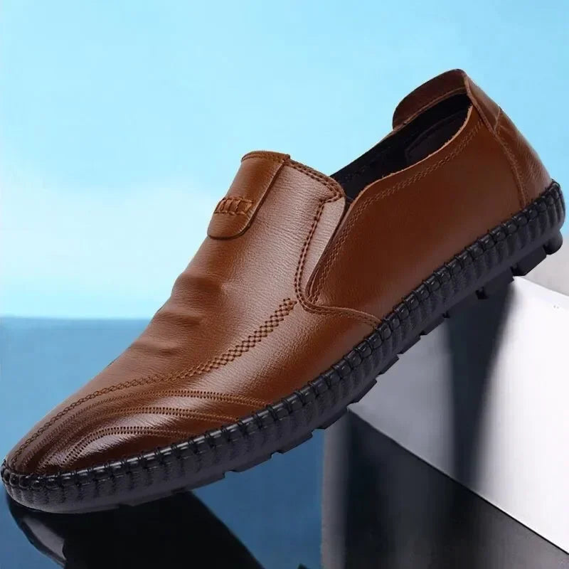 Men Casual Loafers Comfortable Lightweigh Walking Footwear Moccasins Breathable Slip on Male Leather Shoes Zapatos Hombre Male - Sun Studio