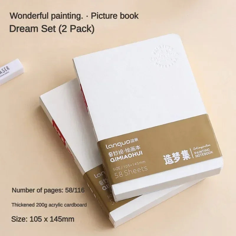 LANGUO Portable 300G Thick Cotton Watercolor Tearable Book Coated Paper Medium Rough Texture Album Sketchbooks School Stationery - Sun Studio