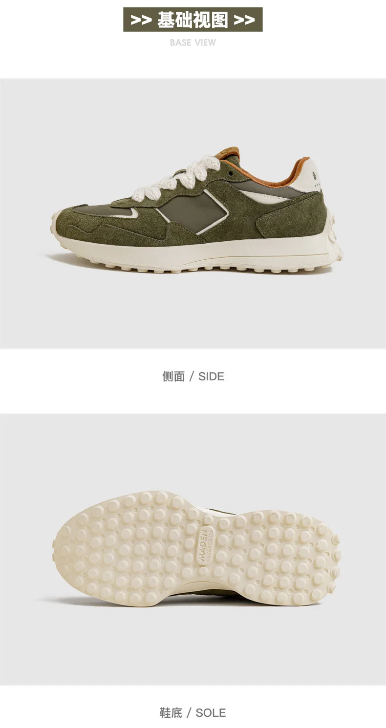 Maden Men's Casual Sports Jogging Sneakers Versatile Comfortable Breathable Shoes Rubber Sole Color-Blocked Shoes for Spring - Sun Studio